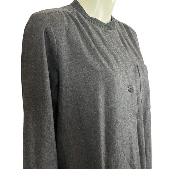 Madwell Womens Charcoal Gray Wool Blend Stretch Shirt Shift Dress sz Small S - Picture 2 of 16